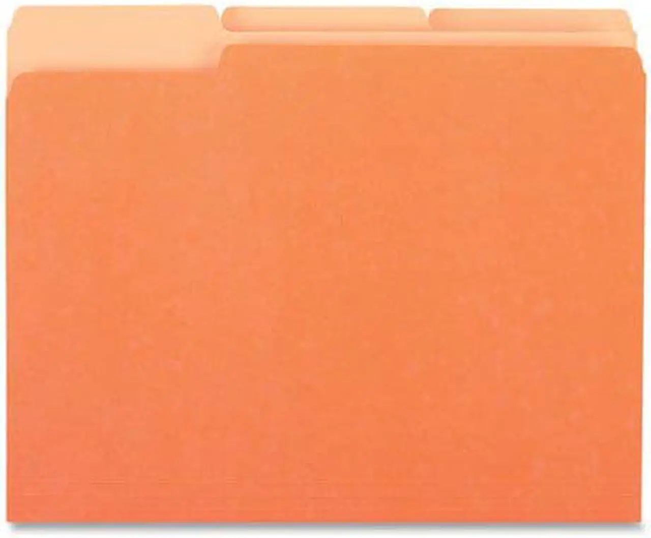 Alt view image 3 of 5 - File Folders, 1/3 Cut One-Ply Top Tab, Letter, Orange/Light Orange, 100/Bx
