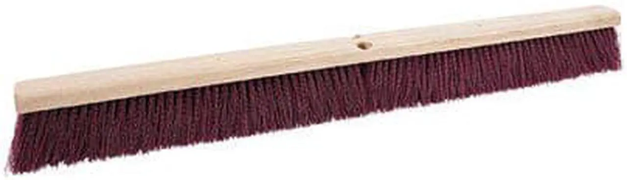 Alt view image 8 of 10 - Boardwalk Floor Brush Head 3 1/4" Maroon Stiff Polypropylene 36" 20336