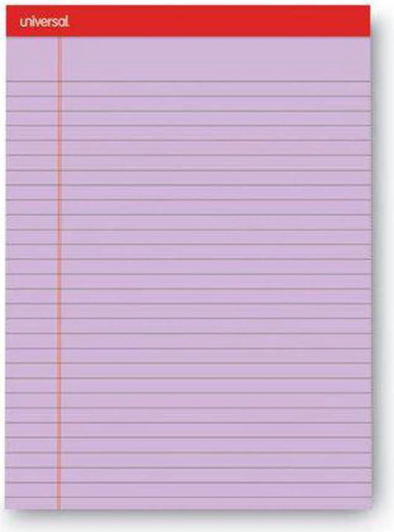 Alt view image 3 of 3 - Universal UNV35878 Fashion Colored Perforated Ruled Writing Pads, Wide, 8.50" x 11.75", 50 Sheets, 6/PK