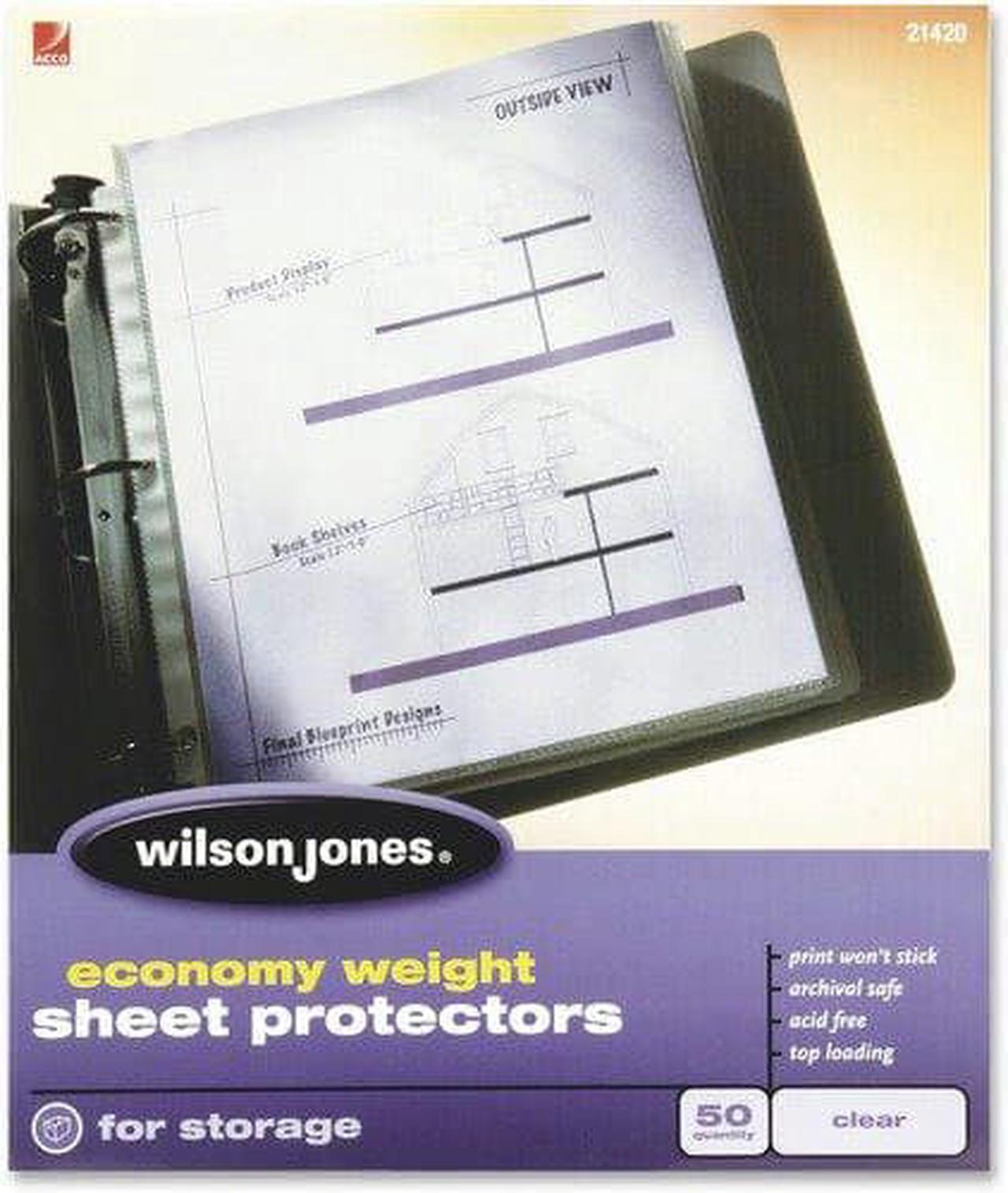 Alt view image 7 of 8 - Wilson Jones 21420 Economy Weight Sheet Protector- Clear- 50/Box