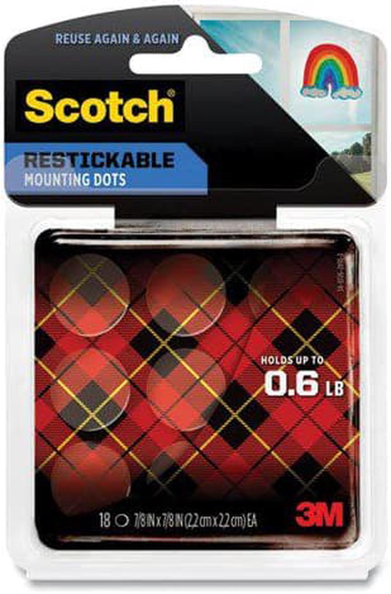 Alt view image 10 of 17 - Scotch Restickable Dots 7/8" 18/Pkg-Clear