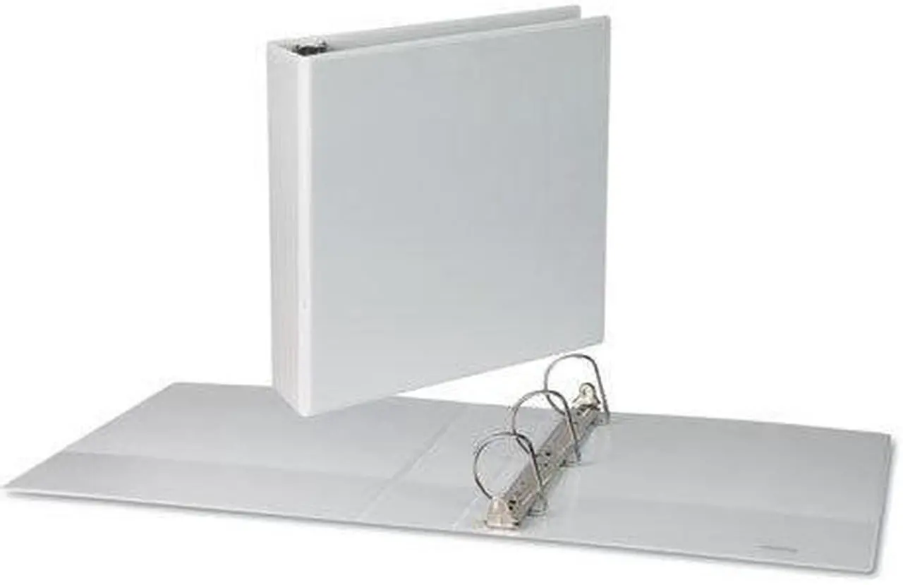 Alt view image 5 of 17 - UNIVERSAL Slant-Ring Economy View Binder 2" Capacity White 4 per Pack 20746PK