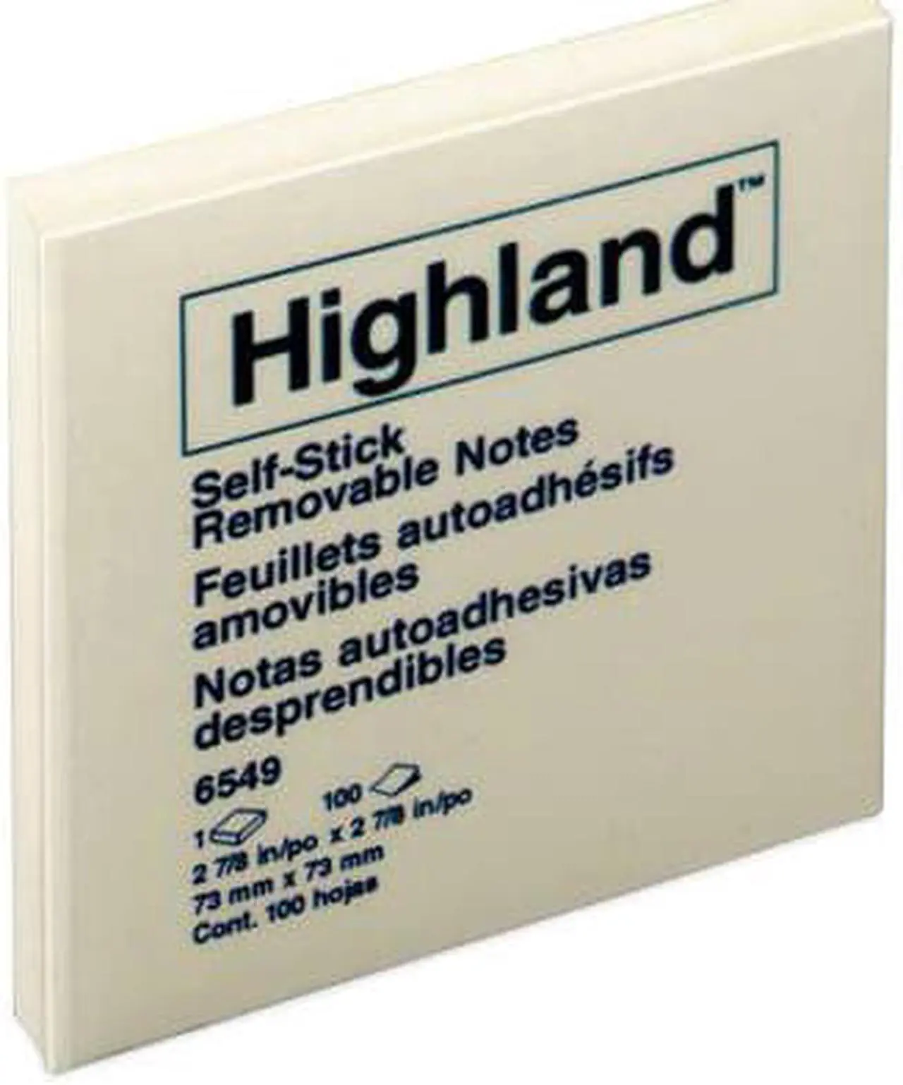 Alt view image 5 of 6 - Self-Stick Notes 3 x 3 Yellow 100-Sheet 12/Pack