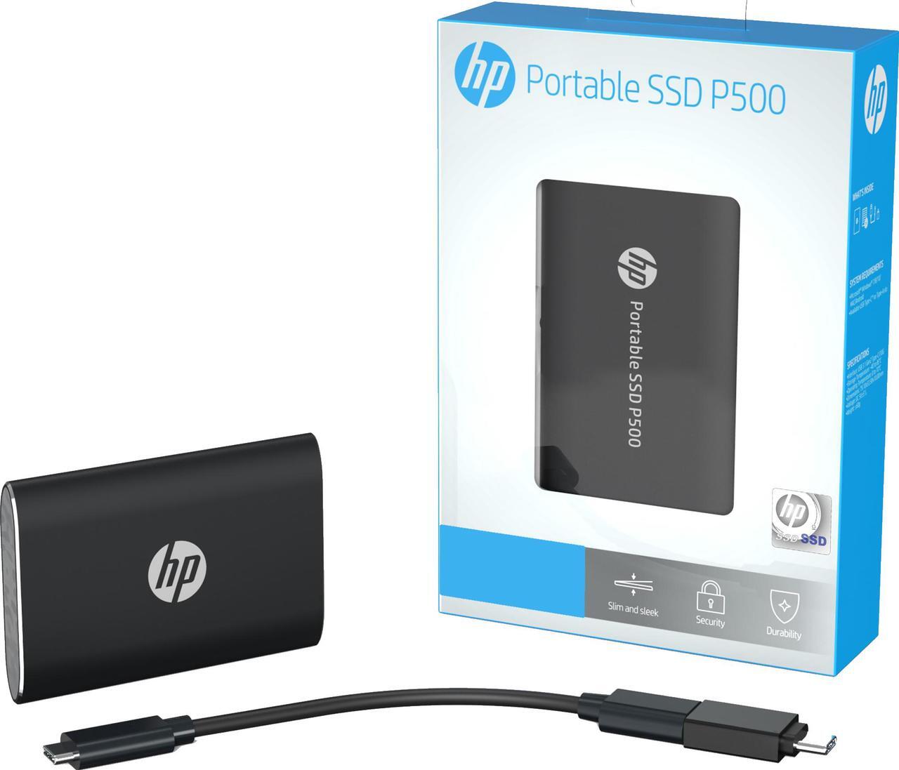 Alt view image 6 of 6 - HP P500 1TB Portable External Solid State Disk USB 3.2 Type-C, Black (1F5P4AA#ABC)