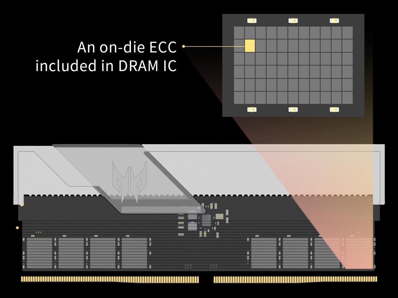 Alt view image 4 of 7 - Acer Predator Vesta II RGB DDR5 Gaming RAM Stick 32GB (16GBx2) 5200MHz PC5-41600 CL38 288-Pin Computer Memoria for Desktop PC - BL.9BWWR.316