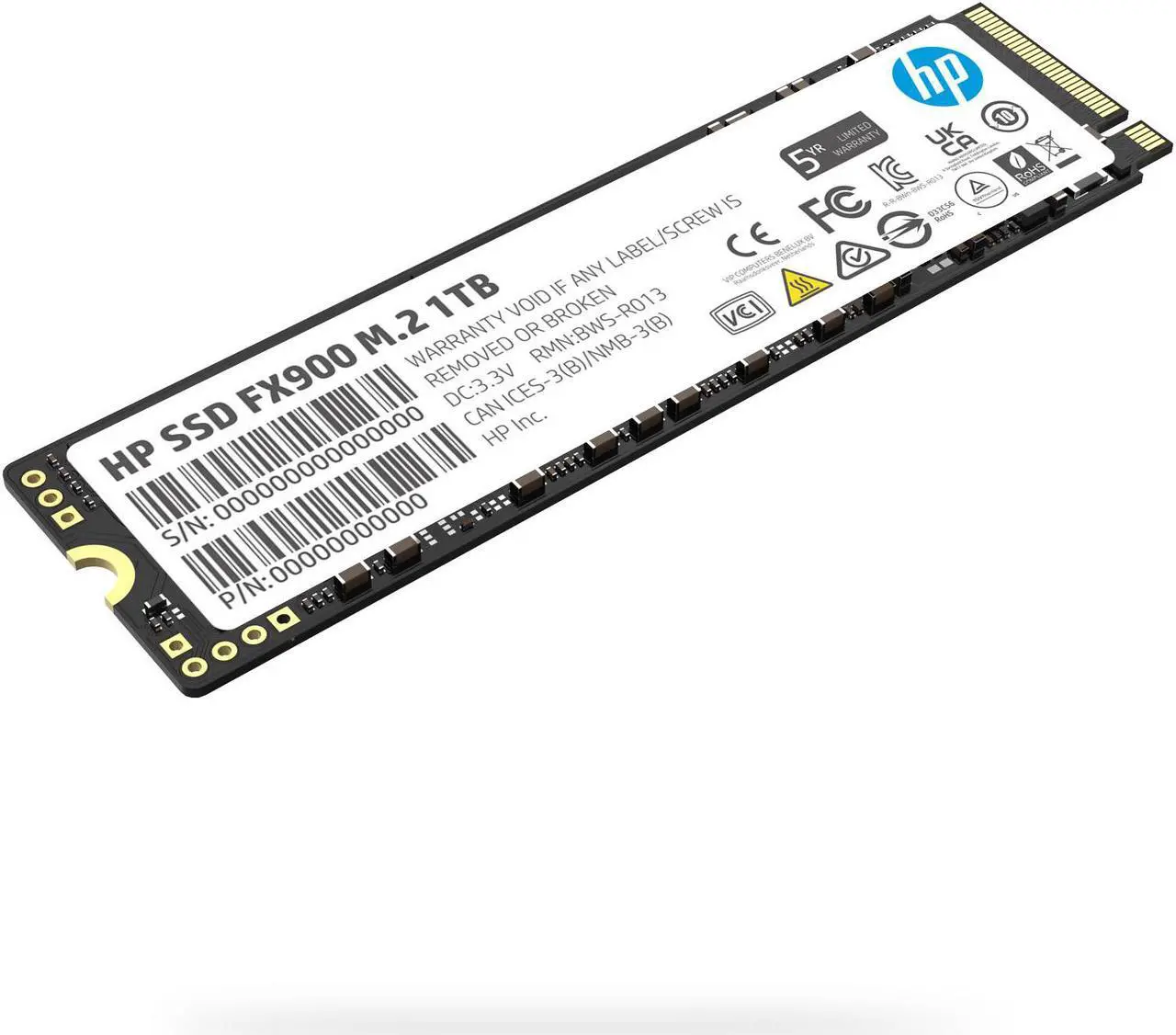 Main image of HP FX900 1TB Gen 4 NVMe Internal PC SSD M.2 PCIe 4.0 Solid State Hard Drive Disk for Laptop/Desktop Gaming Storage Expansion Up to 5000MB/s - 57S53AA#ABB