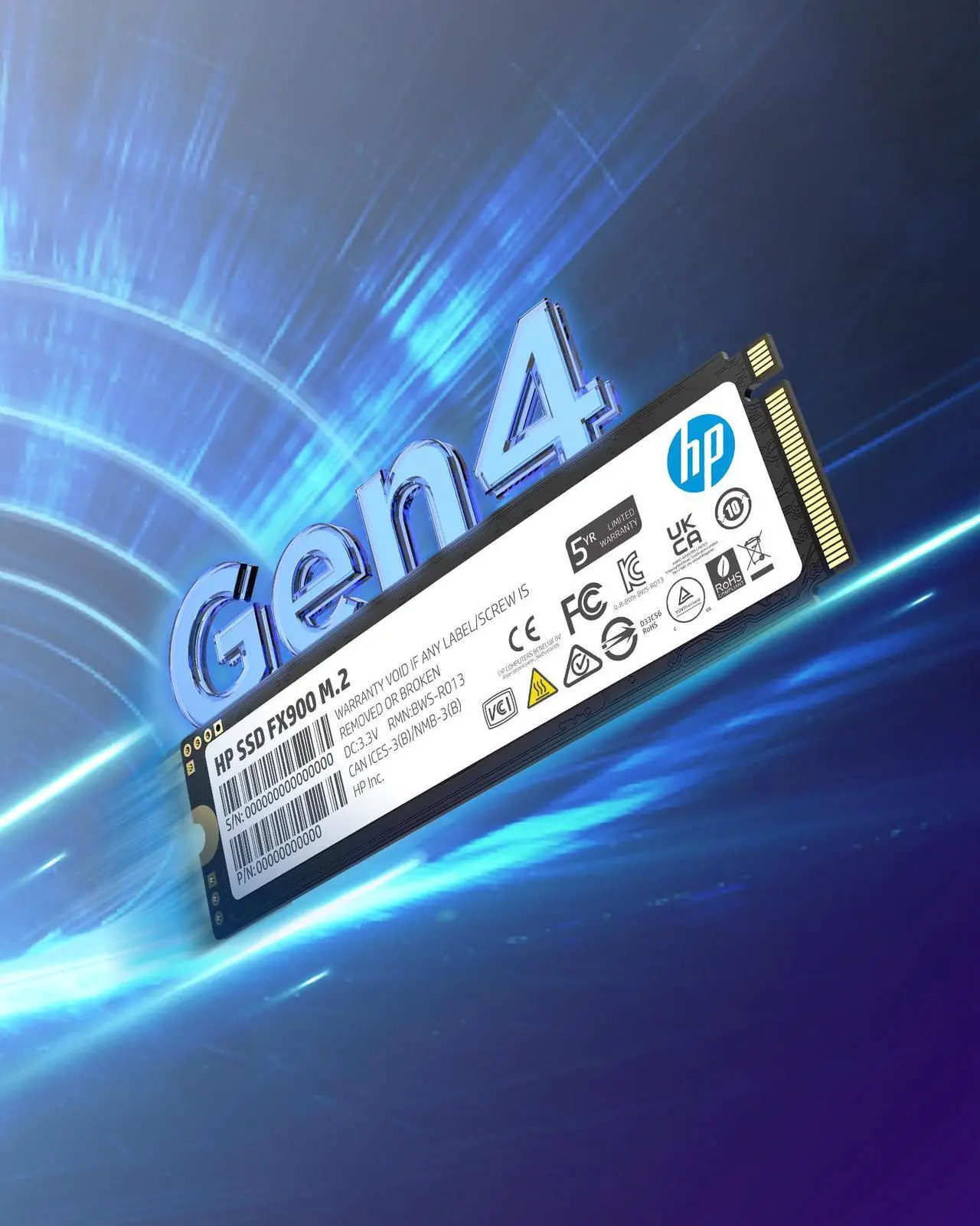 Alt view image 2 of 7 - HP FX900 1TB Gen 4 NVMe Internal PC SSD M.2 PCIe 4.0 Solid State Hard Drive Disk for Laptop/Desktop Gaming Storage Expansion Up to 5000MB/s - 57S53AA#ABB