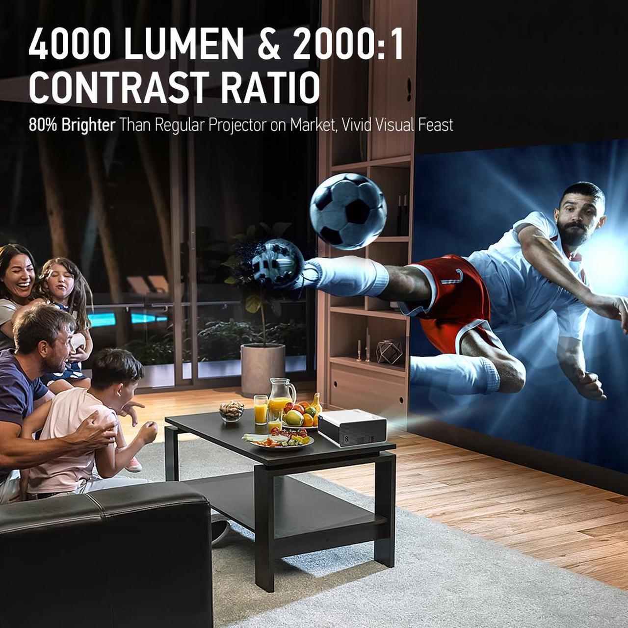 Alt view image 5 of 7 - Mini Projector 2021 Upgraded Portable Video-Projector,Multimedia Home Theater Movie Projector