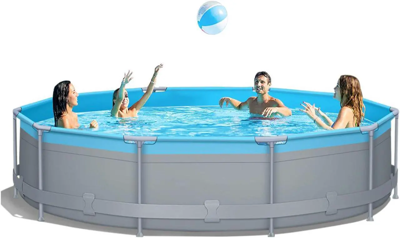 Main image of Above Ground Swimming Pools with Pump 12ft x 12ft x 30inch for Family Water Sport Backyard Garden