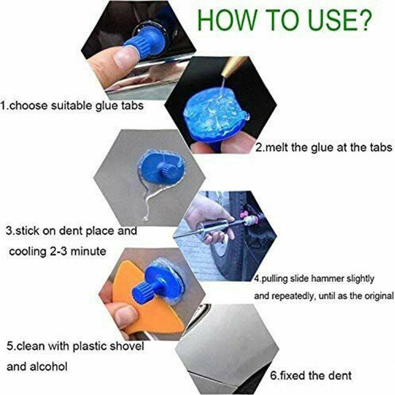 Alt view image 5 of 7 - Car Paintless Dent Repair Tool Auto Slide Paintless Dent Remover Tool Puller Kit