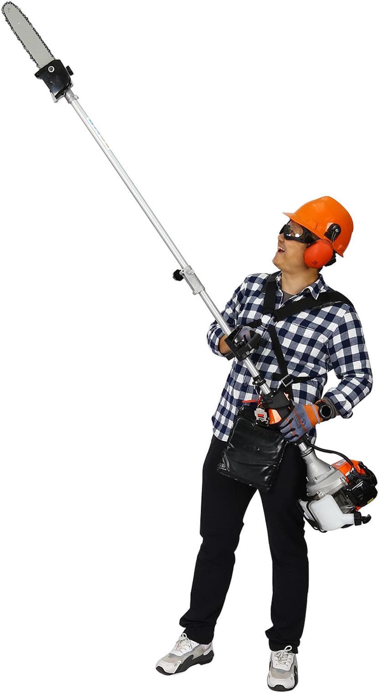 Alt view image 5 of 7 - 4 in 1 Multi-Functional Trimming Tool, 52CC 2-Cycle Garden Tool System Included Gas Pole Saw, Hedge Trimmer, Grass Trimmer, and Brush Cutter
