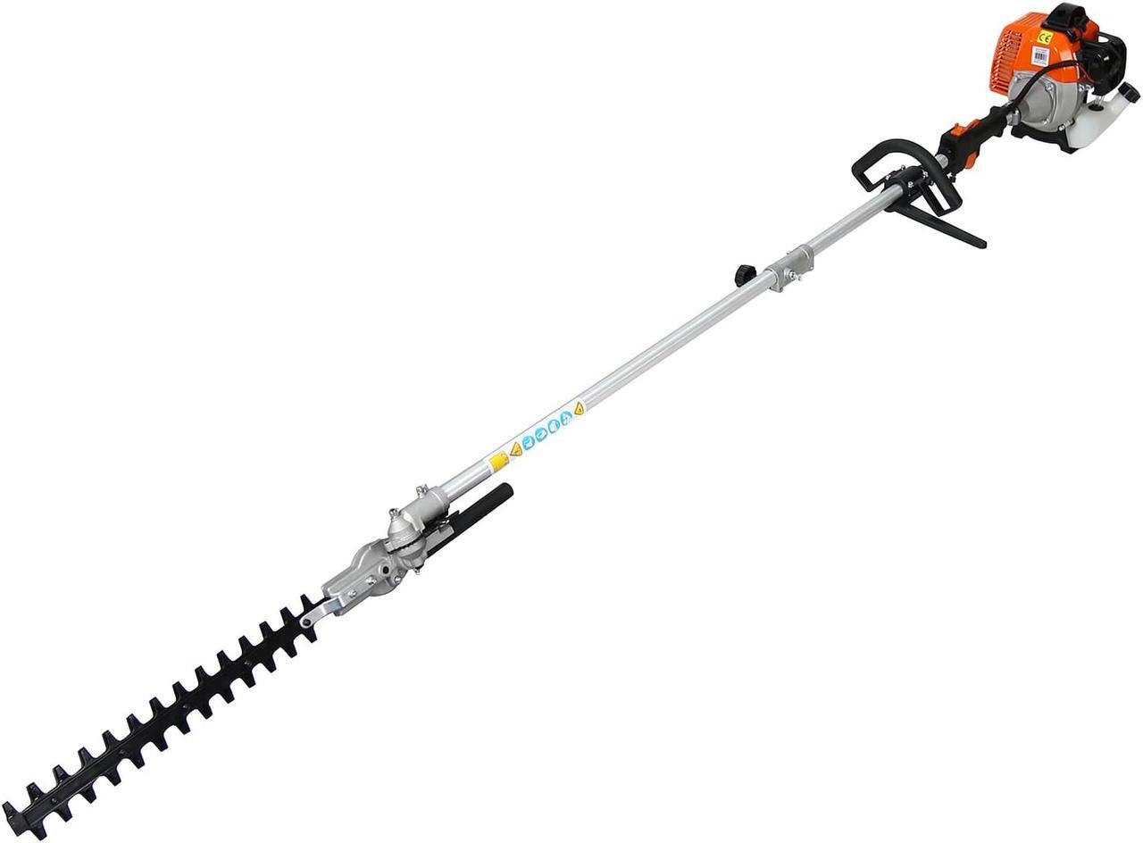 Alt view image 3 of 7 - 4 in 1 Multi-Functional Trimming Tool, 52CC 2-Cycle Garden Tool System Included Gas Pole Saw, Hedge Trimmer, Grass Trimmer, and Brush Cutter