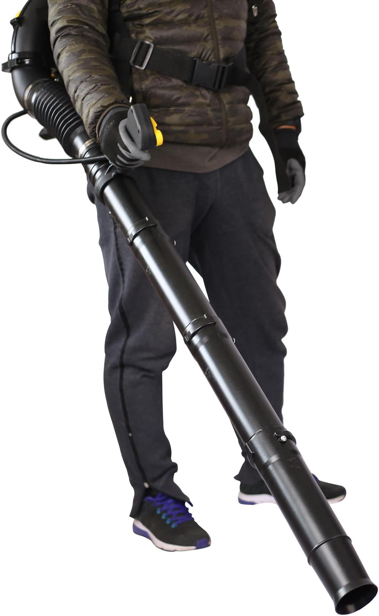 Alt view image 5 of 7 - 2-Stroke  Engine Gas Powered Leaf Blower - 52CC Gasoline Blower for Lawn Care - Cordless Variable Speed Backpack Leaf Blower (Orange)