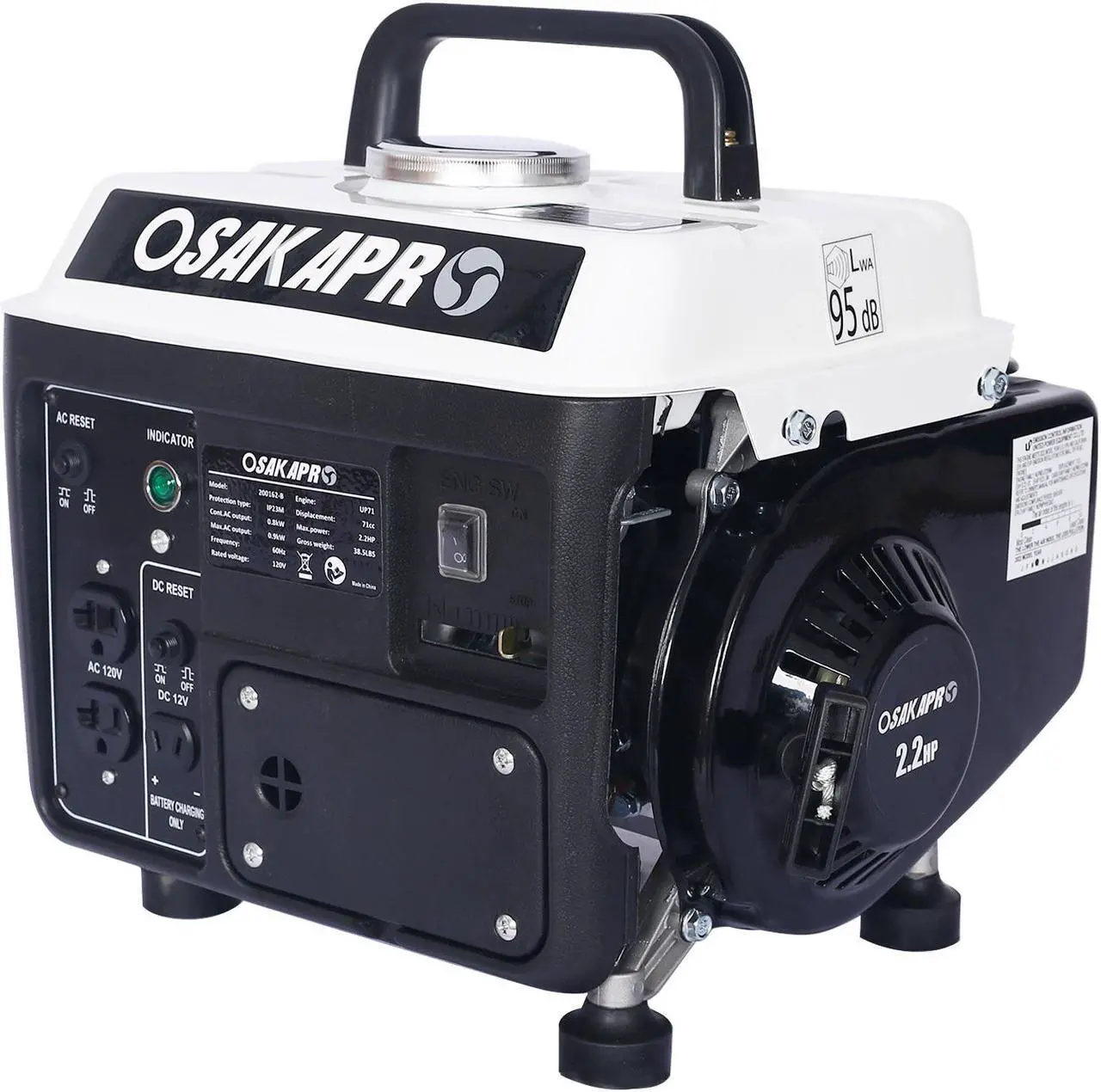 Main image of 2-Stroke Gas Powered  Generator, 71cc Gasoline Portable Generator with Low Noise, Generators for Home Use