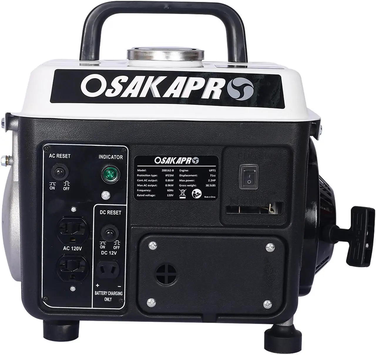 Alt view image 2 of 7 - 2-Stroke Gas Powered  Generator, 71cc Gasoline Portable Generator with Low Noise, Generators for Home Use