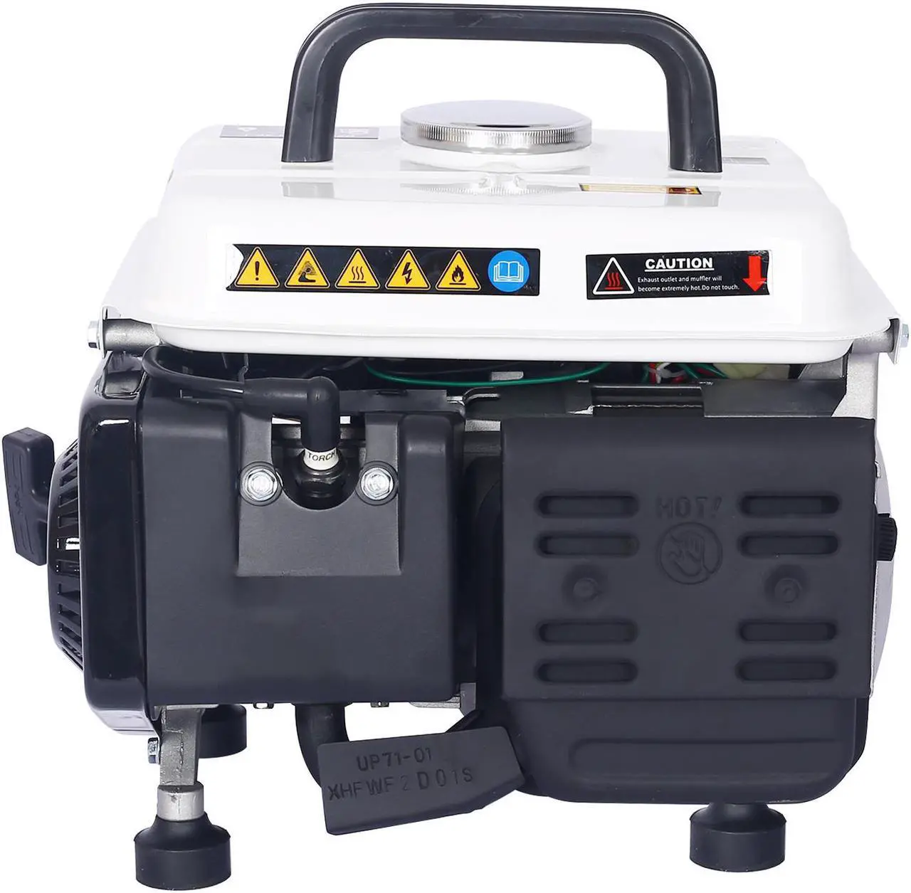 Alt view image 3 of 7 - 2-Stroke Gas Powered  Generator, 71cc Gasoline Portable Generator with Low Noise, Generators for Home Use