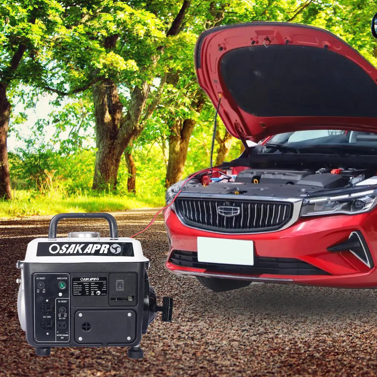 Alt view image 5 of 7 - 2-Stroke Gas Powered  Generator, 71cc Gasoline Portable Generator with Low Noise, Generators for Home Use