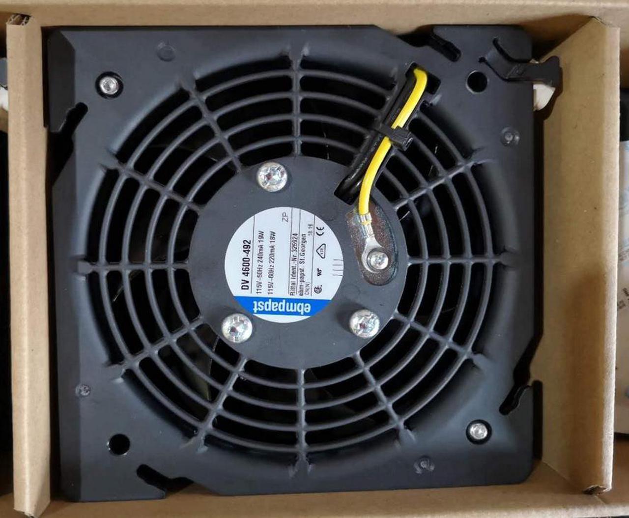 Alt view image 3 of 6 - Original New ebmpapst Fan DV4600-492 115V 19W 120 x 120 x 38MM Cabinets Compact Cooling Fans