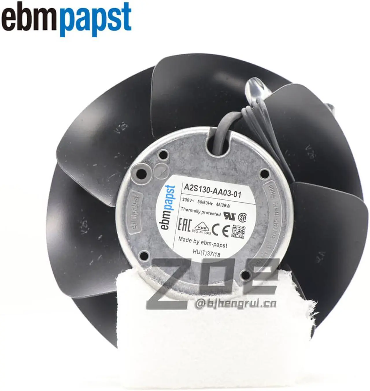 Alt view image 6 of 7 - Ebmpapst A2S130-AA03-01 AC Fan Ball Bearing 230V 0.31A/0.25A 45W/39W 2800RPM/3250RPM Flange Mount Industrial Cooling Fans and Supplies