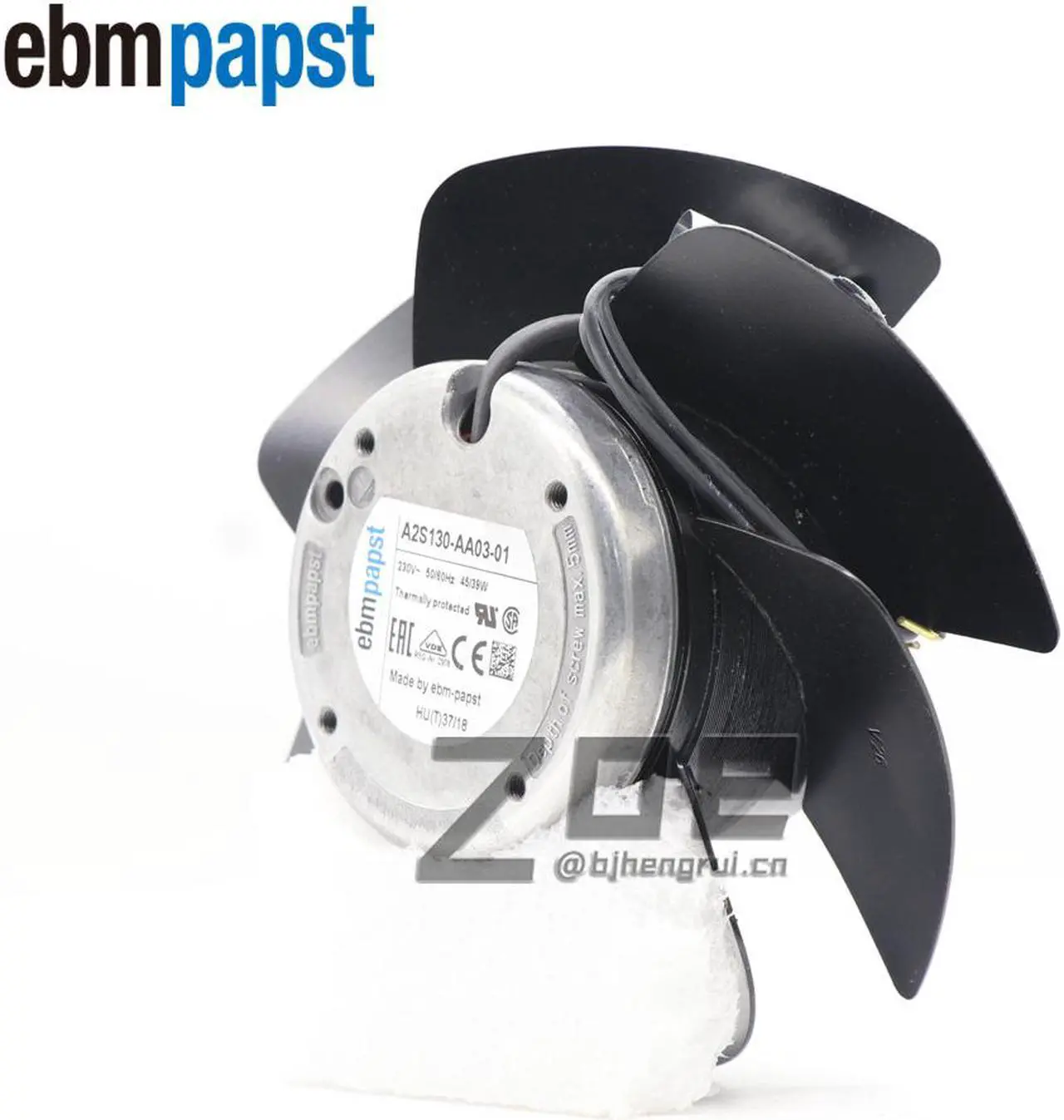 Alt view image 3 of 7 - Ebmpapst A2S130-AA03-01 AC Fan Ball Bearing 230V 0.31A/0.25A 45W/39W 2800RPM/3250RPM Flange Mount Industrial Cooling Fans and Supplies