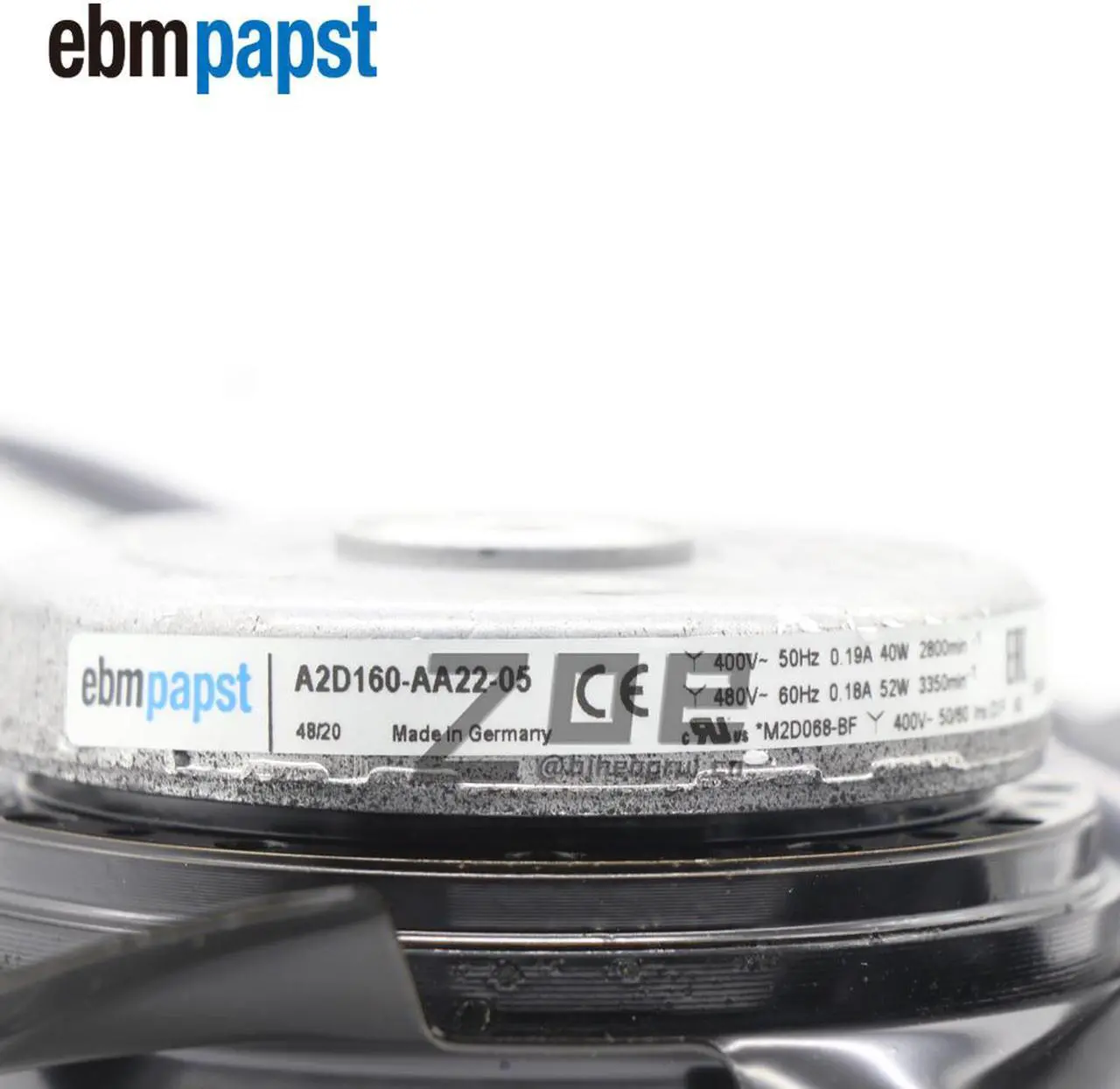 Alt view image 7 of 7 - Ebmpapst A2D160-AA22-05 Ac Axial Fan 400Vac 161X62.5Mm 335M3/h Ball Bearing 2800Rpm