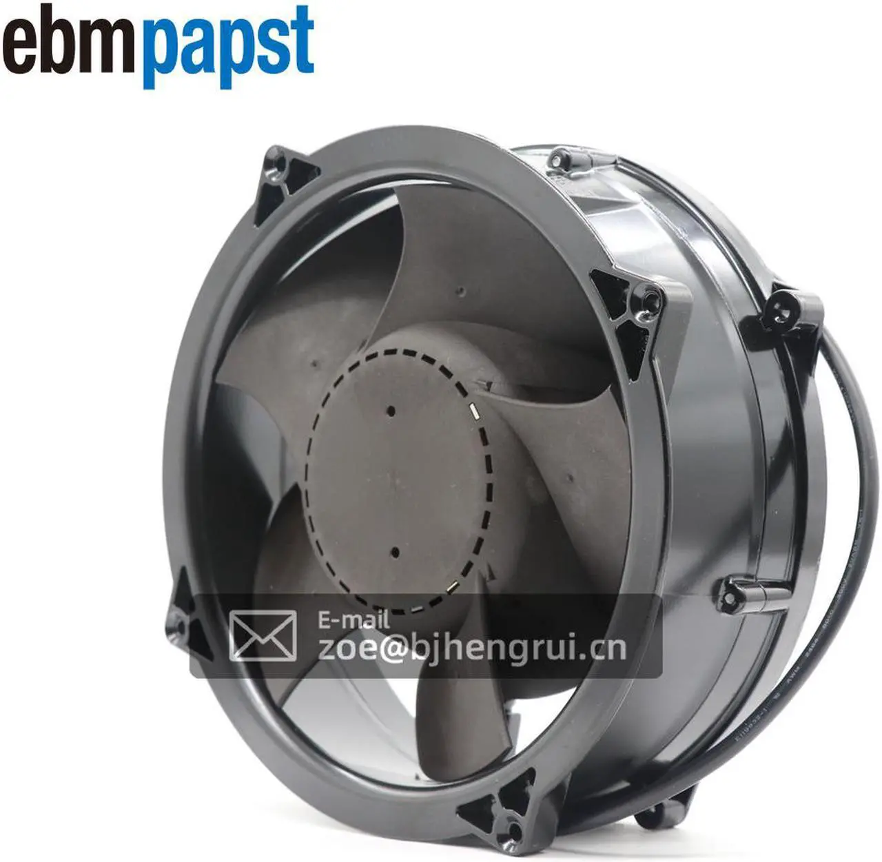 Alt view image 2 of 7 - Ebmpapst W1G180-AB47-01 EC Diagonal 48V DC 200x70mm Round 544.4CFM 100W 69dBA Wire Leads Compact Fan for Emerson Inverter