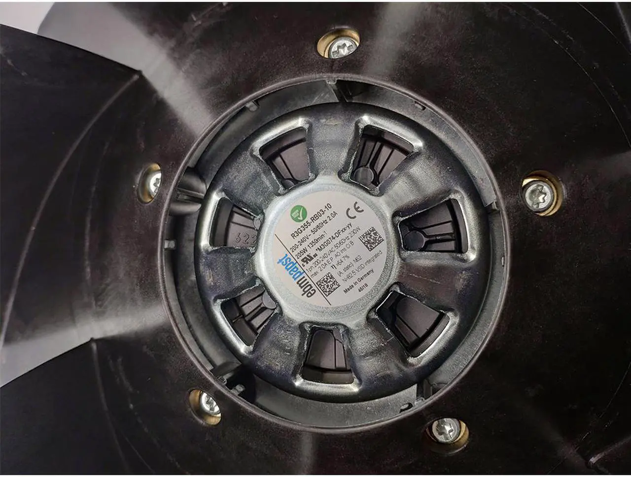 Alt view image 4 of 7 - German Ebmpapst R3G355-RB03-10 EC Backward Curved Single Intake Centrifugal Cooling Fan For ABB ACS800 Inverter