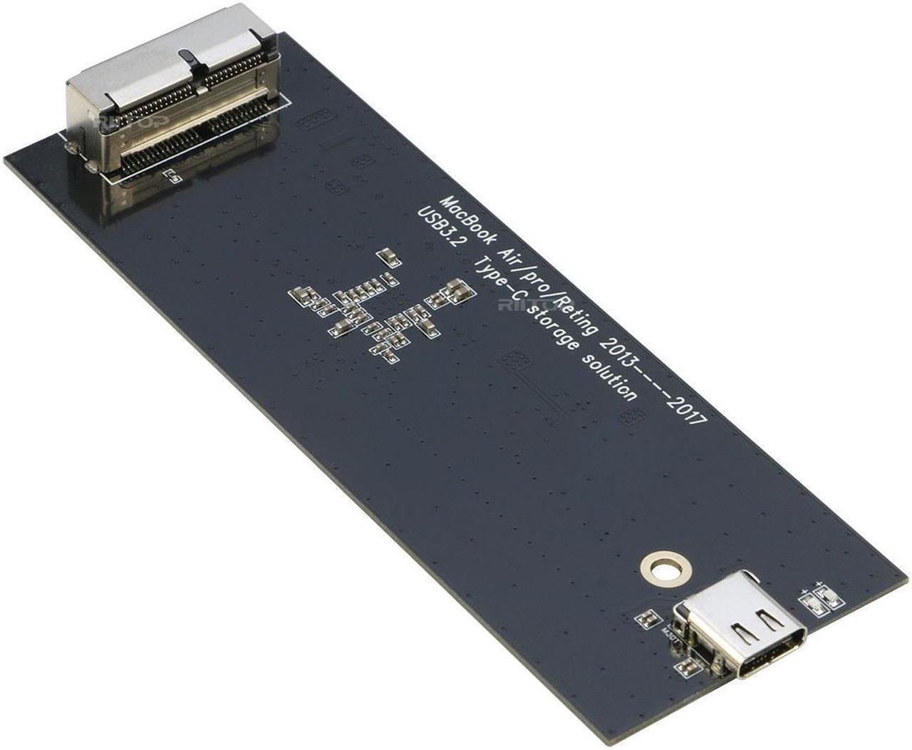 Alt view image 6 of 7 - RIITOP USB C 3.2 SSD Enclosure for Apple Flash SSDs 12+16 PIN MacBook Pro,MacBook Air, Mac Pro, iMac from 2013 to 2017 Portable Storage SSD Enclosure Compatible with M.2 Nvme SSD with Adapter