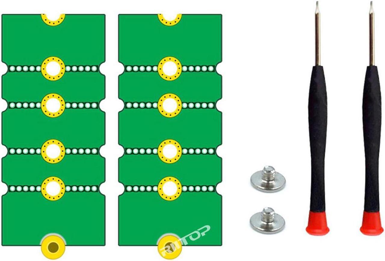 RIITOP NVMe NGFF M.2 2230 to 2242 Adapter, 2230 to 2280 Adapter, 2230 to 2260 Extender, Support 2240 to 2280, 2260 to 2280 M.2 Adapter Change to Long Size SSD