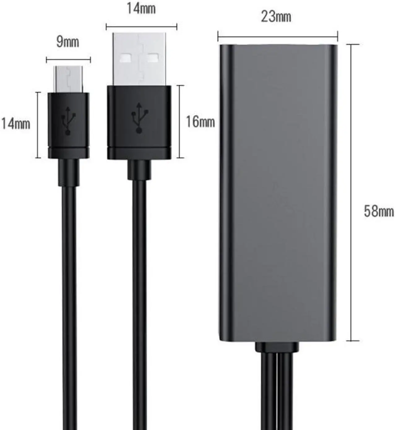 Alt view image 6 of 6 - Ethernet Adapter for TV Stick, Fire Stick Ethernet Adapter, Micro USB to RJ45 Ethernet Adapter with USB Power Supply Cable for Streaming Sticks