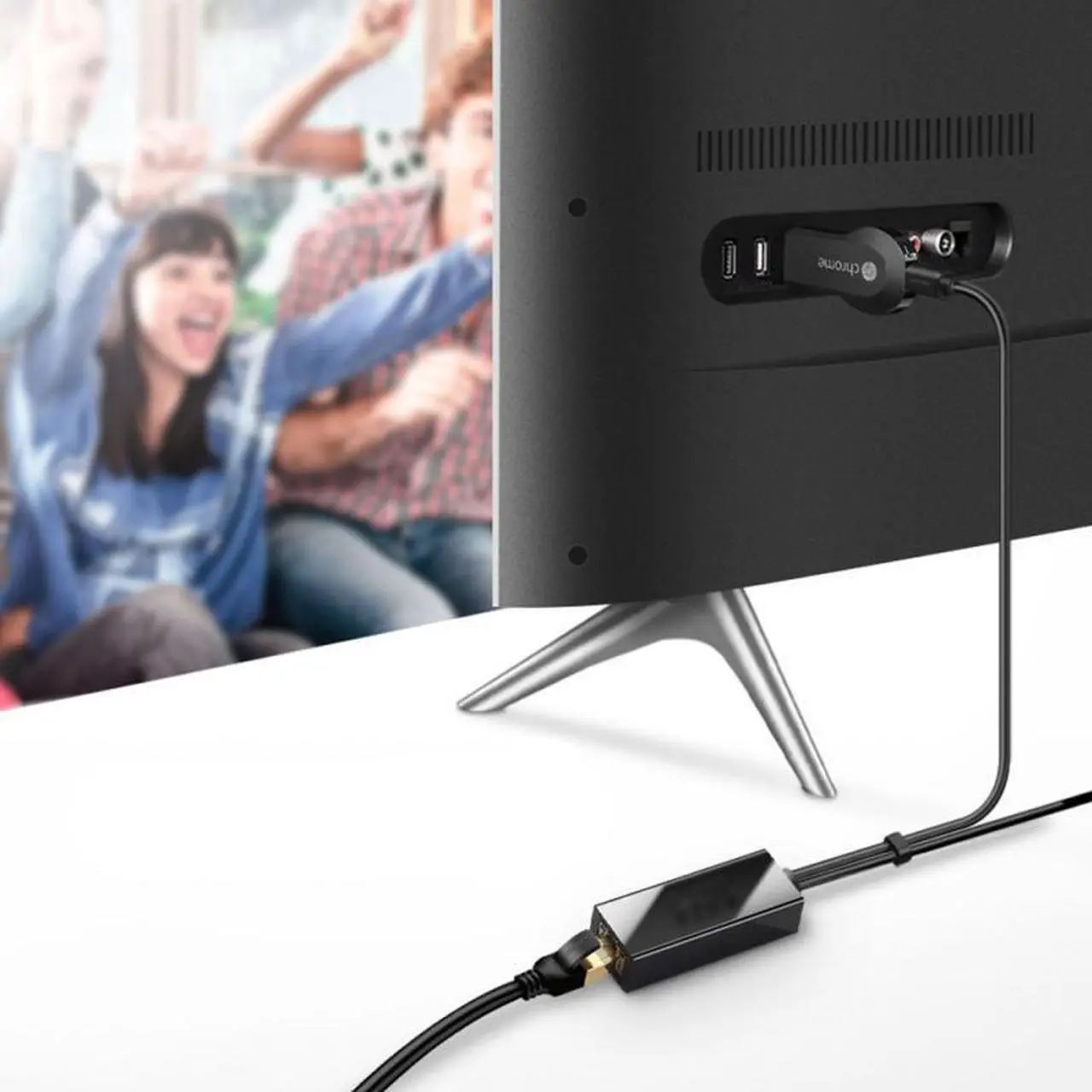 Alt view image 4 of 6 - Ethernet Adapter for TV Stick, Fire Stick Ethernet Adapter, Micro USB to RJ45 Ethernet Adapter with USB Power Supply Cable for Streaming Sticks