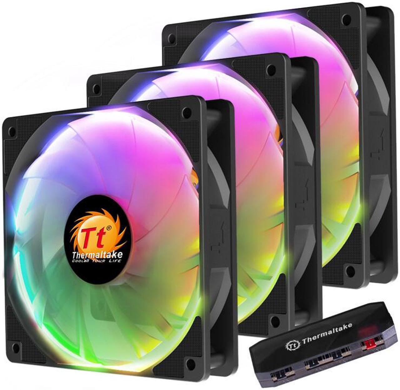 Thermaltake(Tt) 12cm PWM PC Case Cooler Fan 5v 3pin ARGB Motherboard Sync 3 Fans Pack