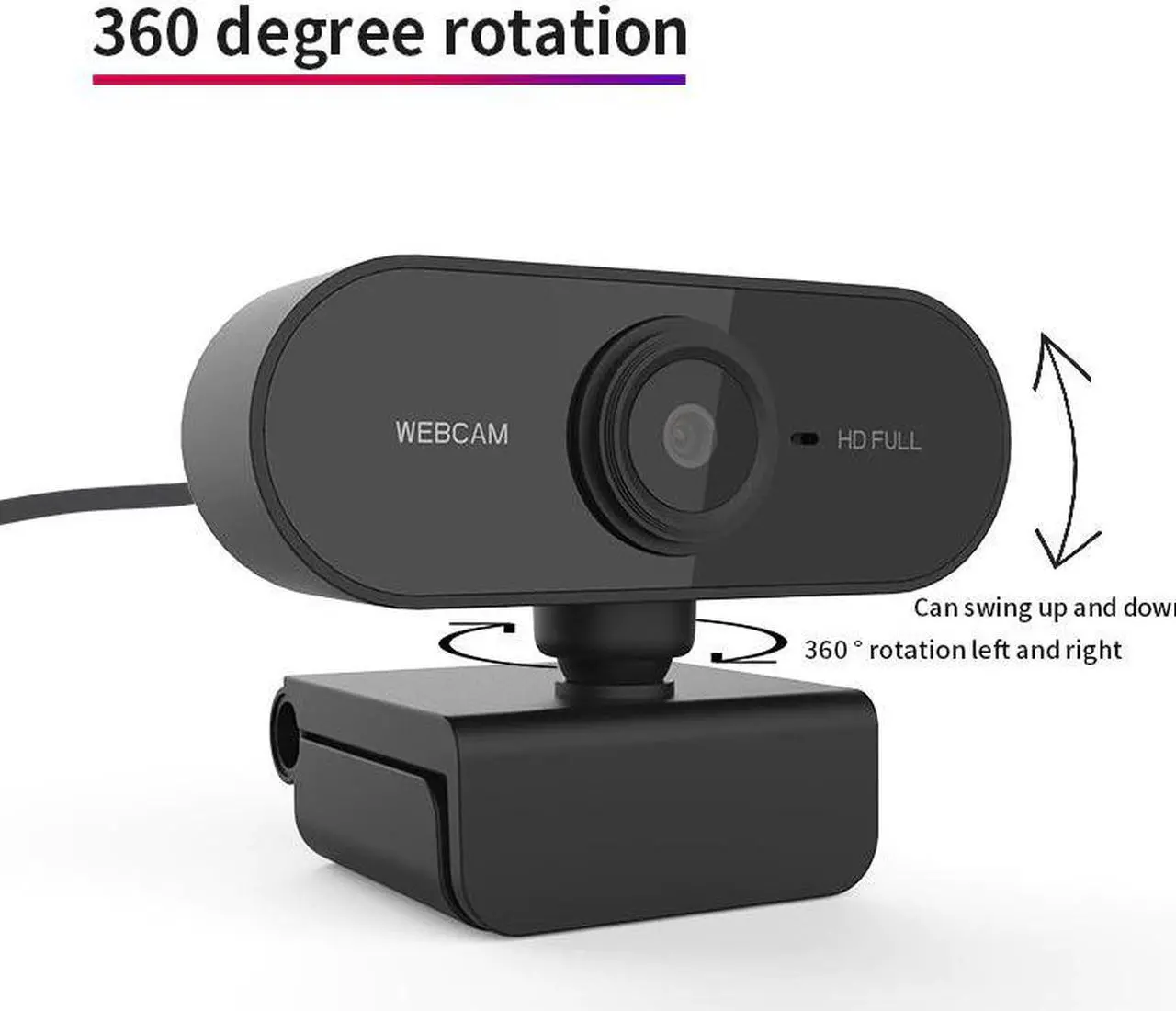 Alt view image 5 of 5 - PC Webcam Full HD 2K/1080P USB Video Gamer Camera For Portatile Laptop Windows 10 Computer Web Cam Built-in Microphone