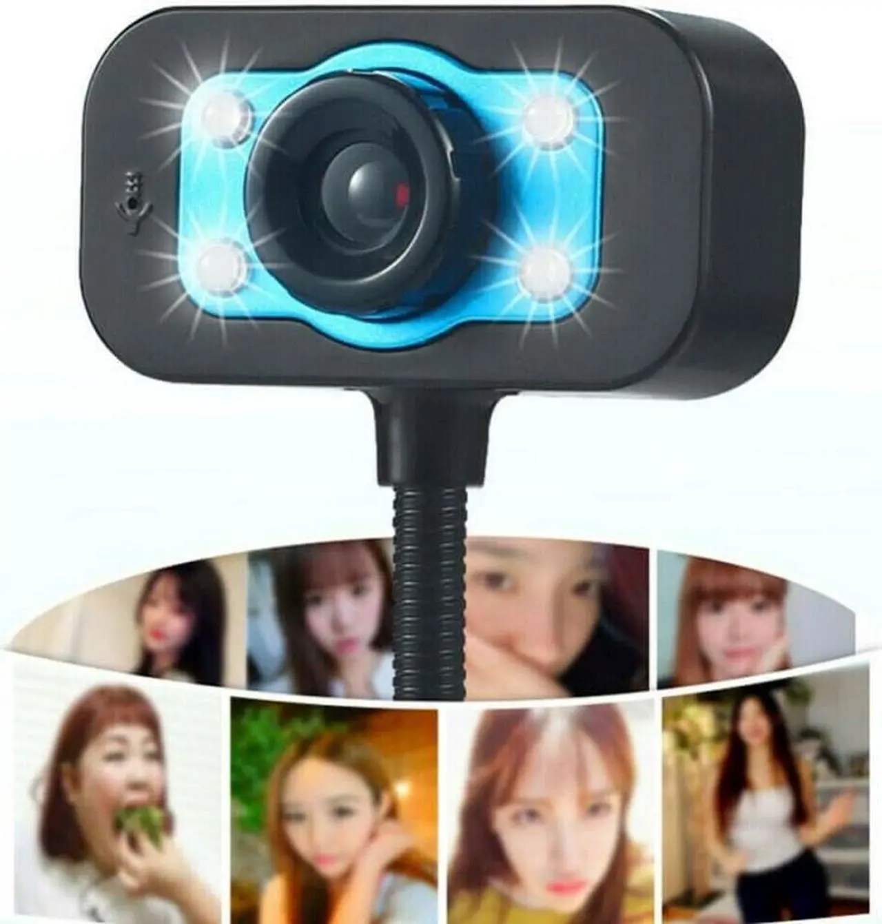 Alt view image 4 of 5 - HD Webcam Video Webcam USB Camera Built-in Microphone Video Teaching Live With Mic HD LED Web Camera MIC