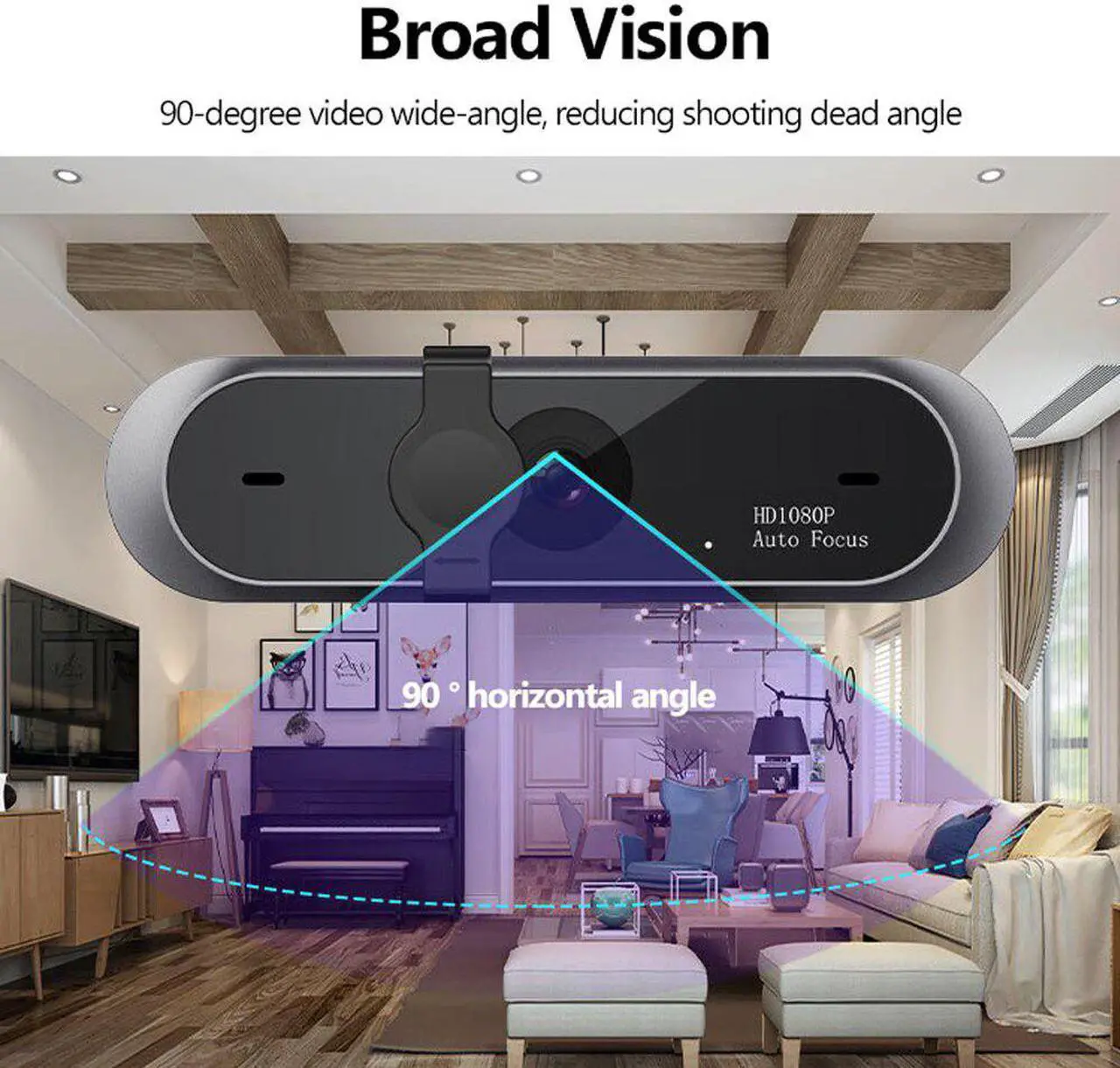 Alt view image 5 of 5 - Full HD Webcam 1080p USB Camera High-definition web camera with microphone Clear PC Computers Webcam for Laptop web camera