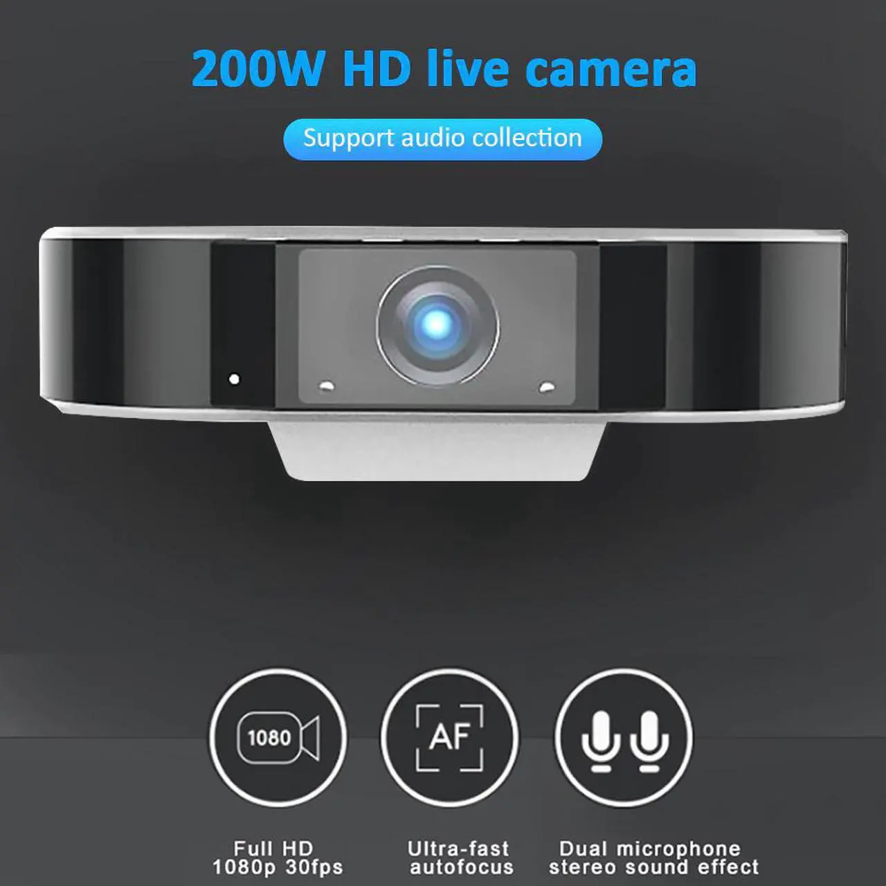 Main image of 2020 New C12 Webcam 2MP 1080P Full HD USB Driver  Web Camera with Microphone for Windows Android Linux Live Camera Webcam
