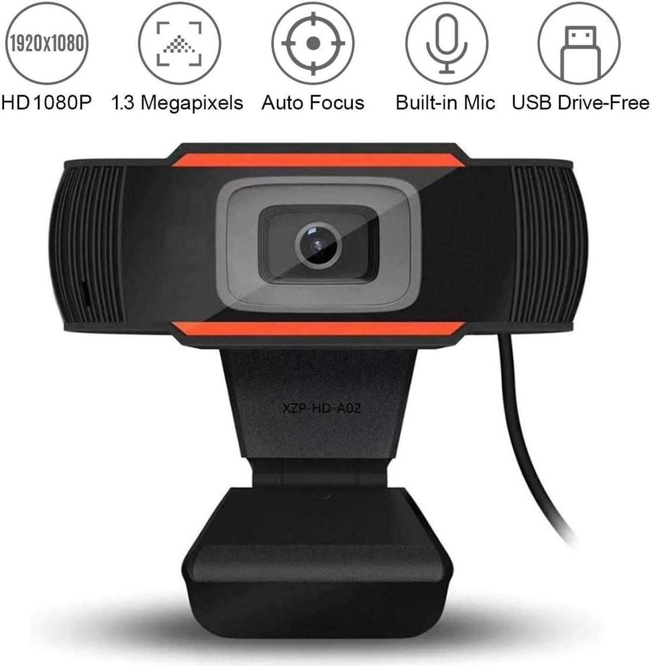 720/1080P Full HD Webcam Video Conference Camera Computers Camera with Microphone USB Plug&Play for Live Webcasting Web Cam