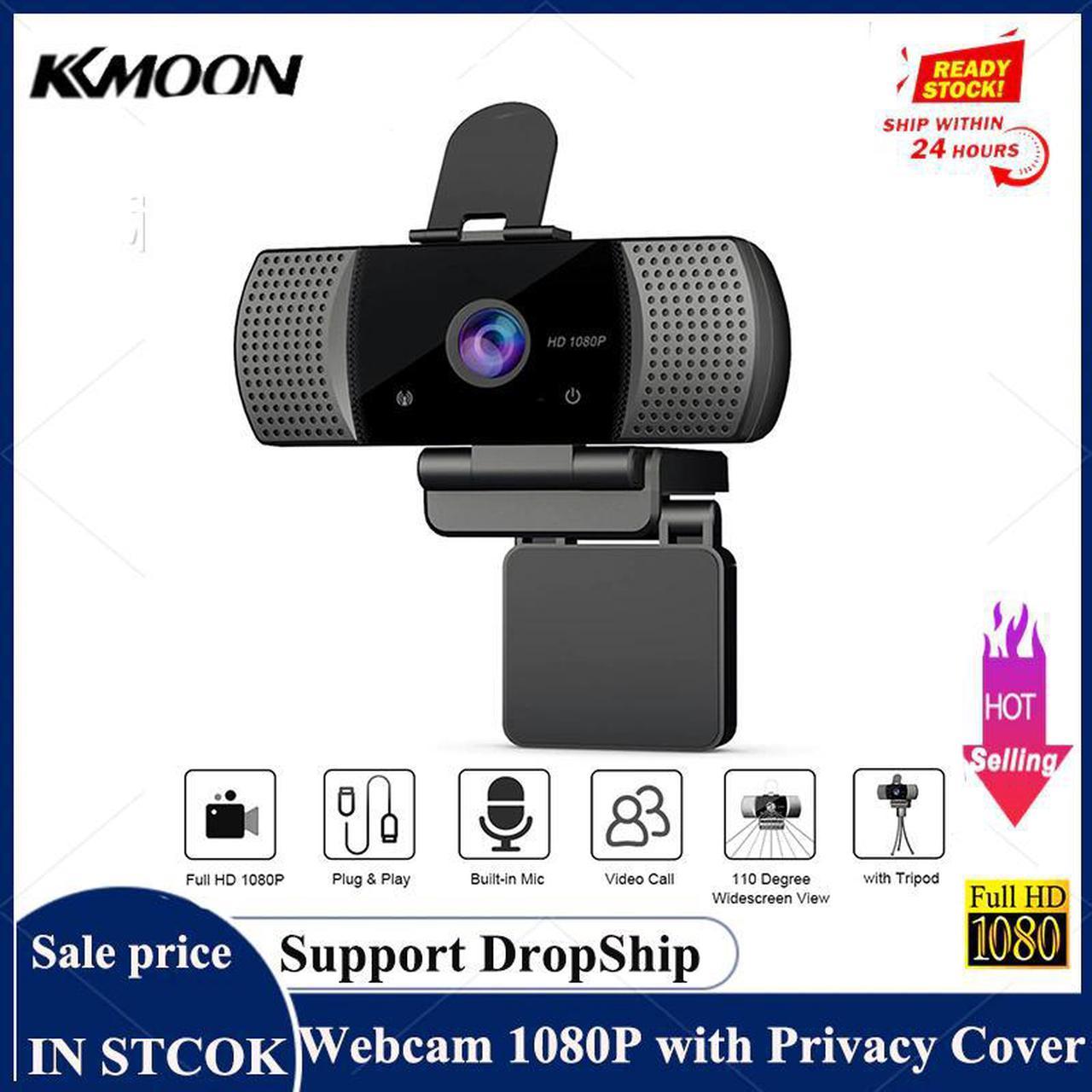 1080P Full HD 4K 30FPS Wide Angle USB Webcam with Privacy Cover Mic Web Cam For Computer PC Conference Web Camera