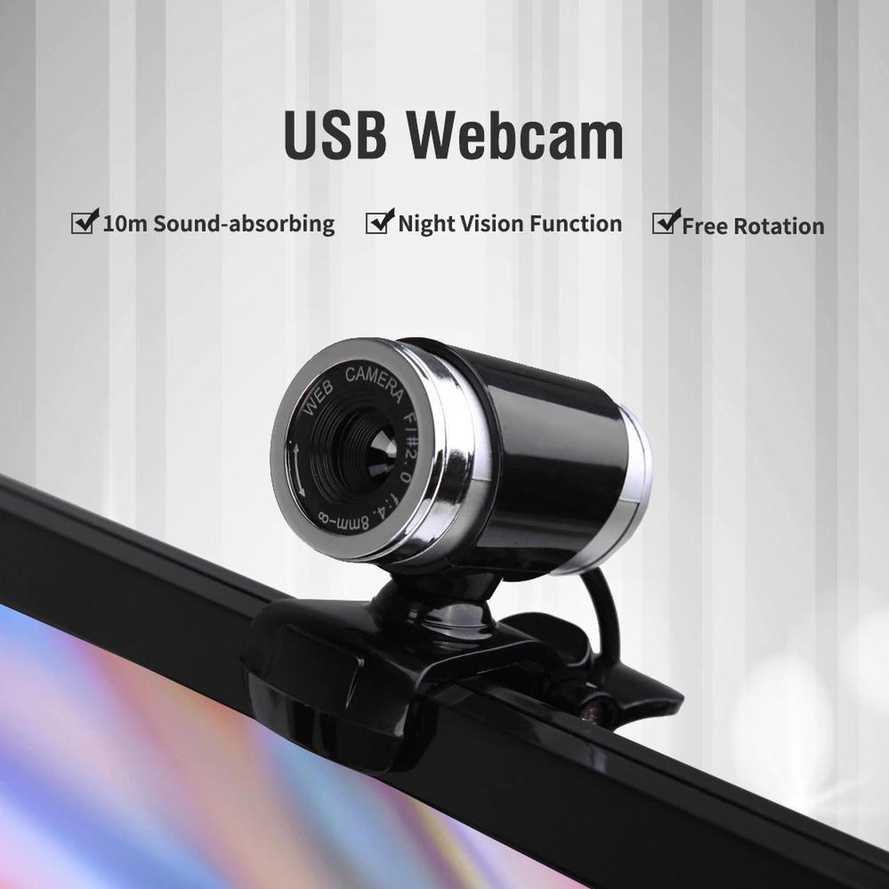 HD Webcam 12.0M Pixels CMOS USB Web Camera Digital Video Camera with Microphone 360 Degree Rotation Clip-on PC Laptop