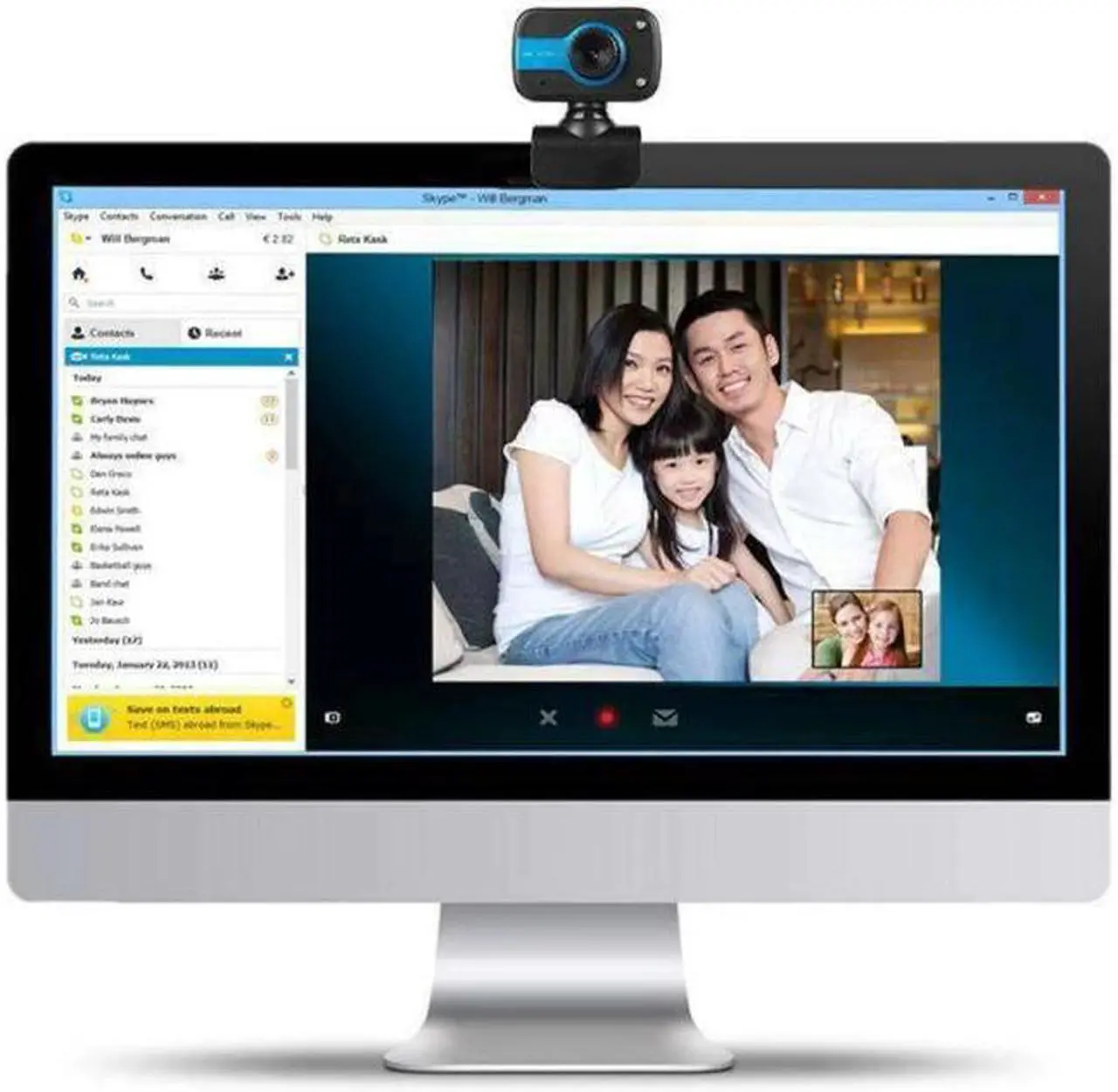 Alt view image 4 of 5 - 2.0 3.0 Webcam Camera HD Web Camera Computer Camera With Microphone For XP / Win7 / Win8 640 * 480 Webcam Camera In Stock