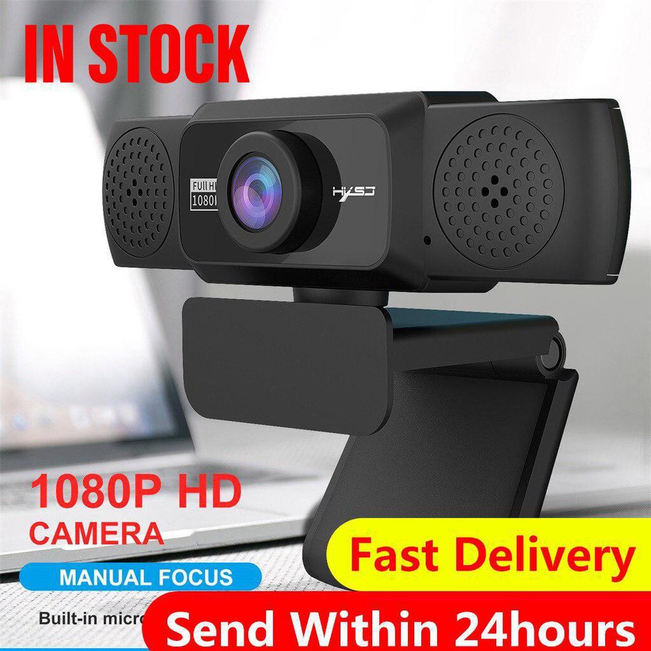 1080P HD Webcam with Microphone Mic Rotatable Full HD 1080P Web Cam Desktop PC Video Calling Webcam Camera Video Recording Work