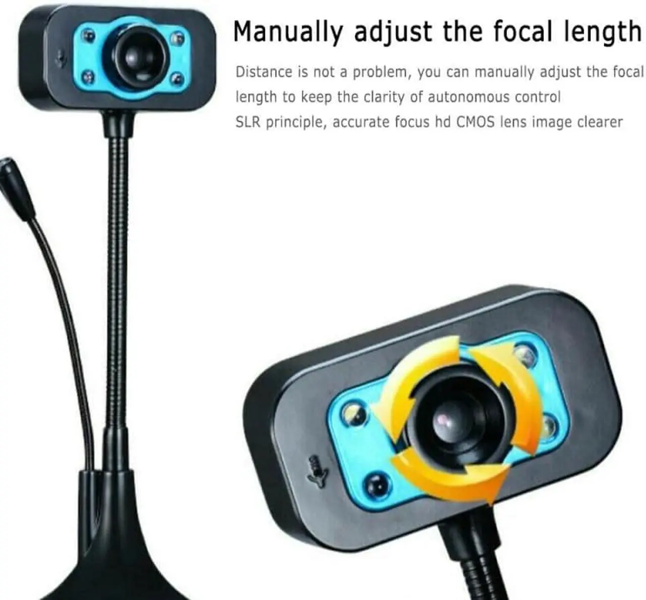 Alt view image 3 of 5 - HD Webcam Video Webcam USB Camera Built-in Microphone Video Teaching Live With Mic HD LED Web Camera MIC