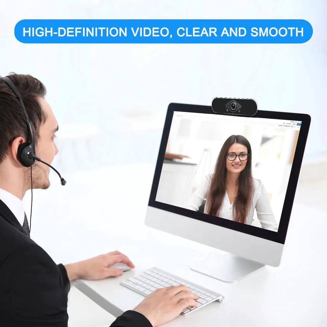 Alt view image 5 of 5 - Webcam 1080P webcam 4k Video Conference Web Camera USB web camera with microphone Computer Camera for Laptop and Desktop