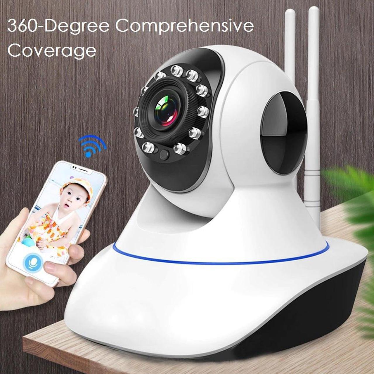 Camera 360 Degree Home Surveillance Camera Wifi Remote Hd Monitor Webcam Monitor   Wifi Night Vision Web Cam