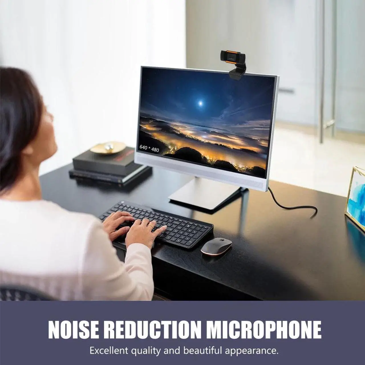 Alt view image 4 of 5 - 480P Full HD Webcam with Microphone USB Driver  Web Camera for Win 10 8 7 Webcam Microphone Computer Usb2.0-Camera