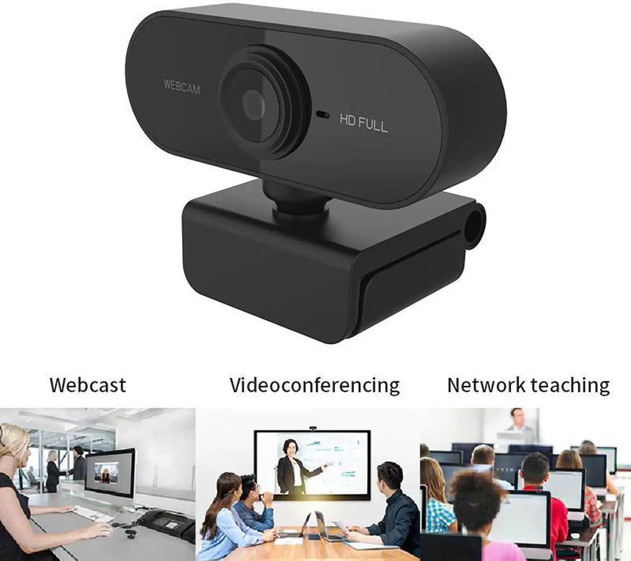 Alt view image 2 of 5 - PC Webcam Full HD 2K/1080P USB Video Gamer Camera For Portatile Laptop Windows 10 Computer Web Cam Built-in Microphone
