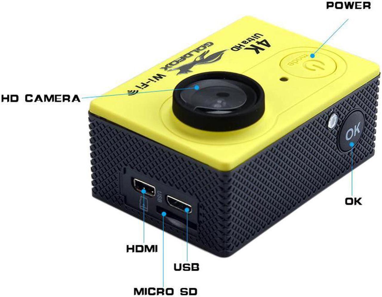 Alt view image 5 of 5 - 4K Ultra HD WiFi Action Camera 4K 2.0" 170D 12MP Go Waterproof Pro Sport Camera 30m Underwater Helmet Video Recording Camera
