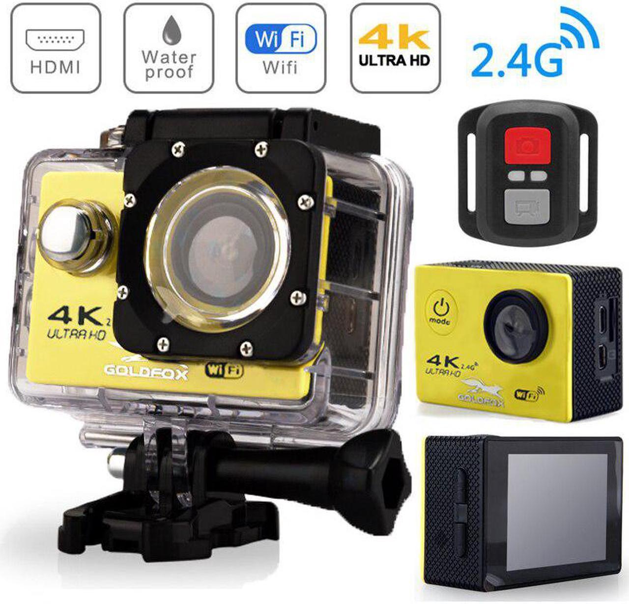 Camera HD Wifi Sports Action Camera DV Aerial Camcorder Monitor with Waterproof Shell for Indoor Outdoor GDeals