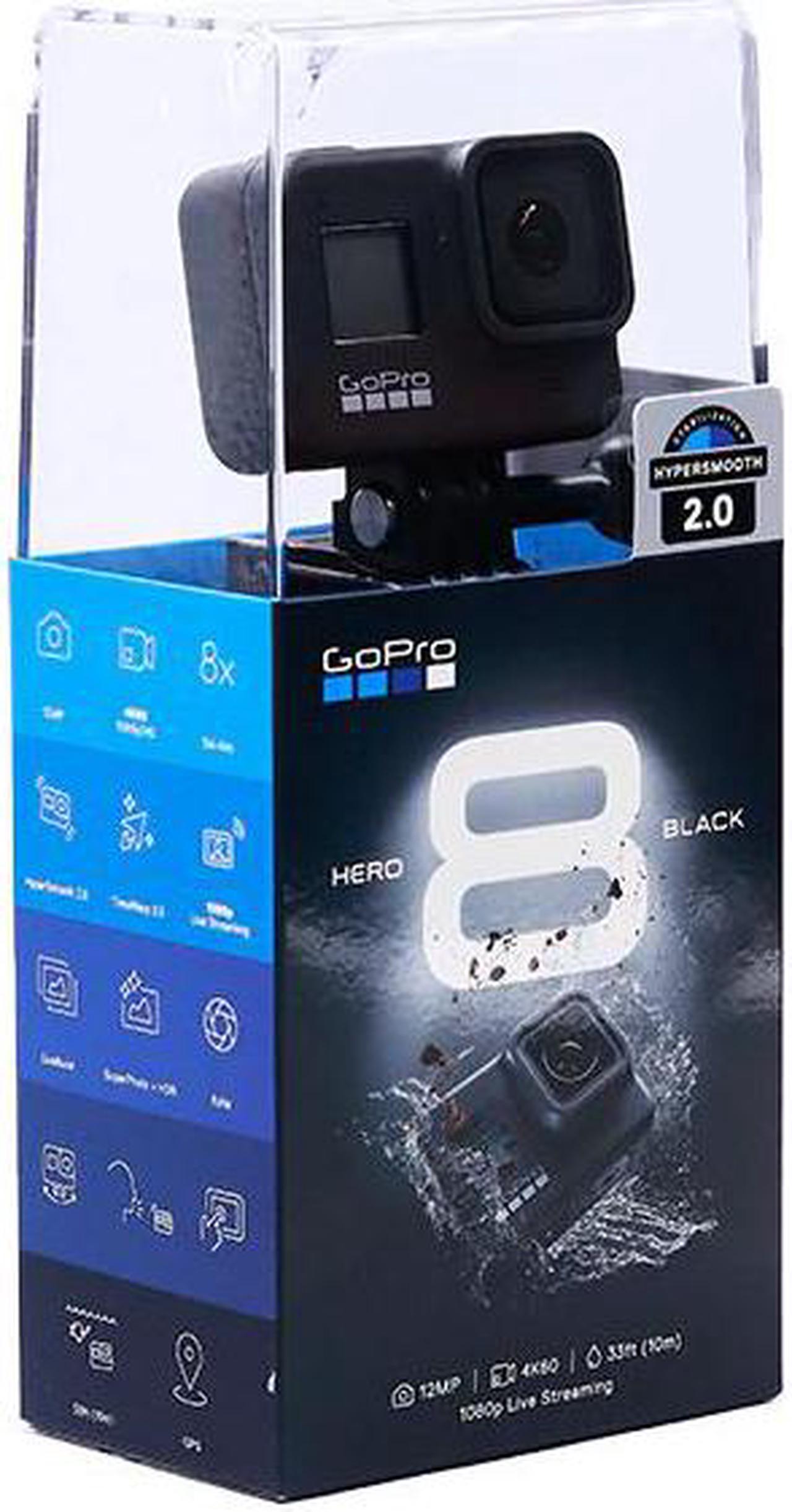 HERO8 Black Waterproof Sports Action Camera 4K Ultra HD Video 12MP Photos 1080p Live Streaming  Hero 8 Video Cam