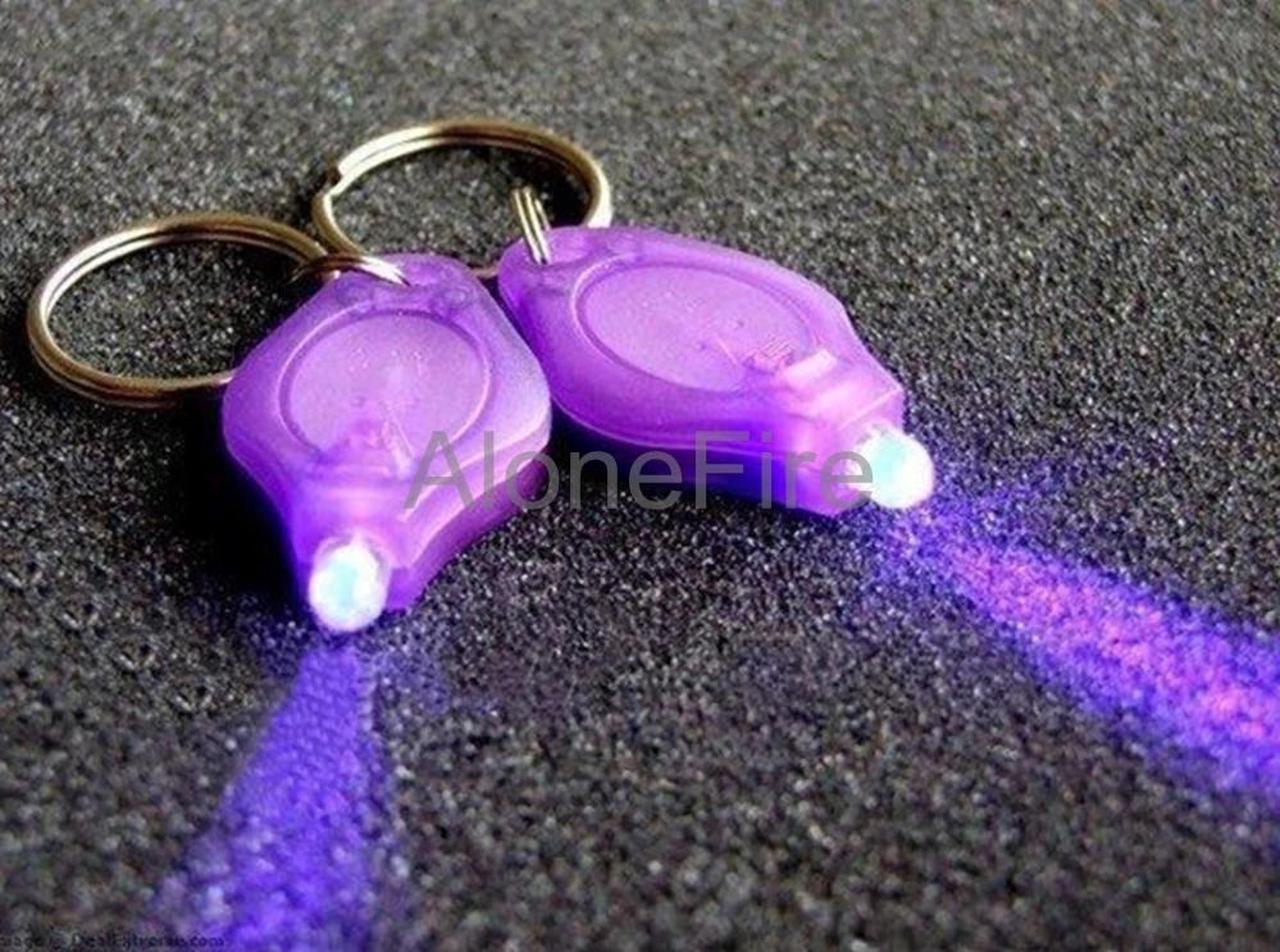 Alt view image 5 of 5 - 365nm Uv LED Mini Keychain light Id Passports Cat Dog pet urine Money Travel Hotel health Ultraviolet Detector Lamp